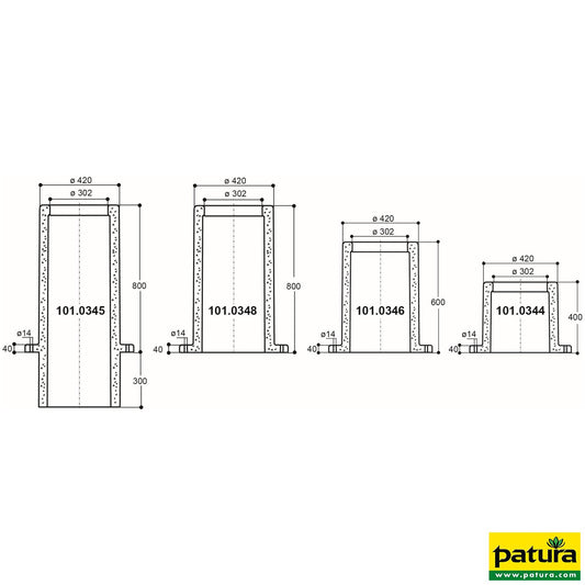 Thermo-Röhre 400 mm für Mod. 41A, 43A