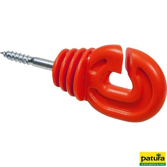 Super-Ringisolator mit Holzgewinde, rot, 6 mm Schaft, (25 Stück / Pack)
