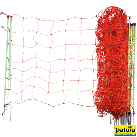 Elektrozaunnetz "plus/minus" 90 cm hoch, mit Doppelspitze, 50 m