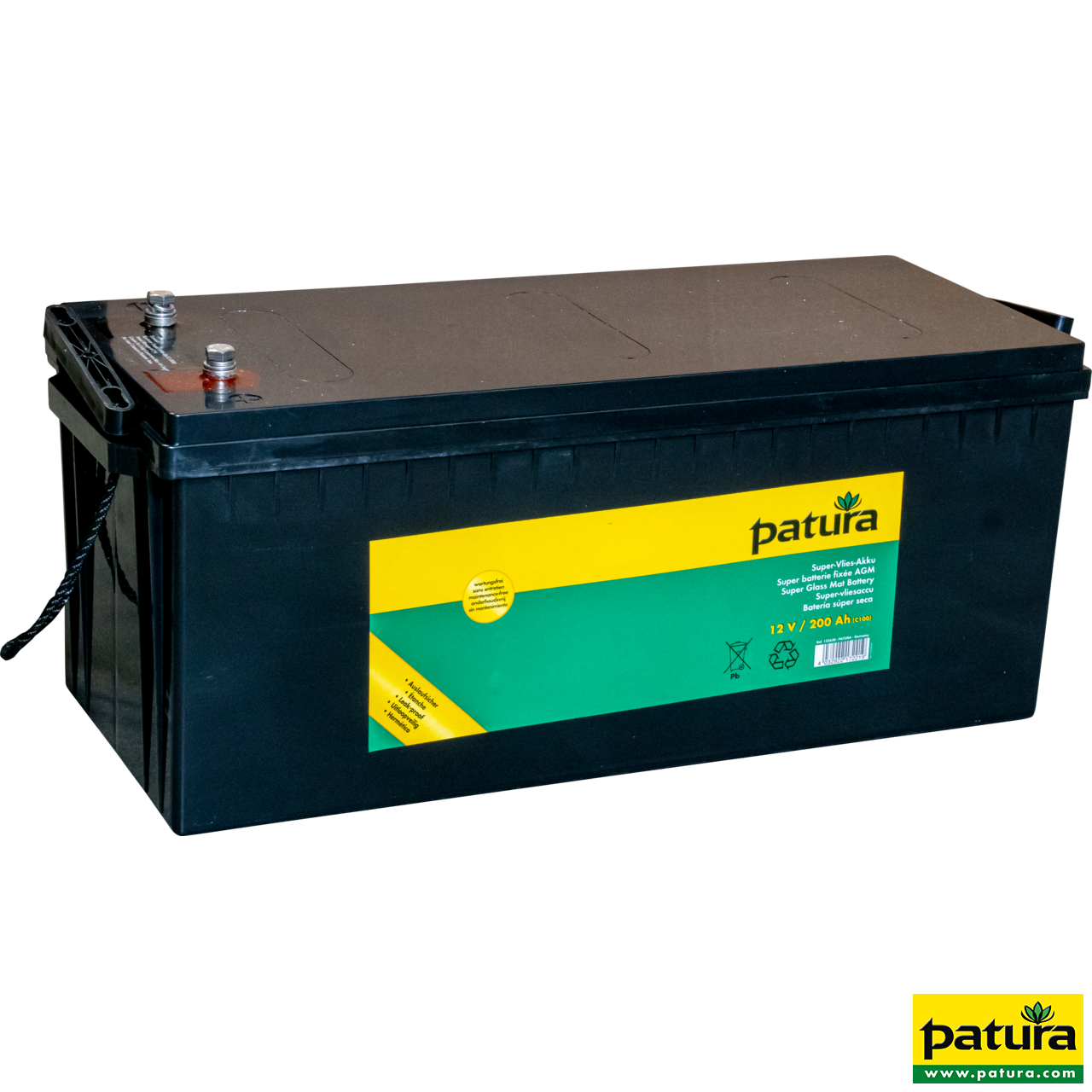 Super-Vlies-Akku 12 V / 200 Ah C100 wartungsfreie Vliesbatterie