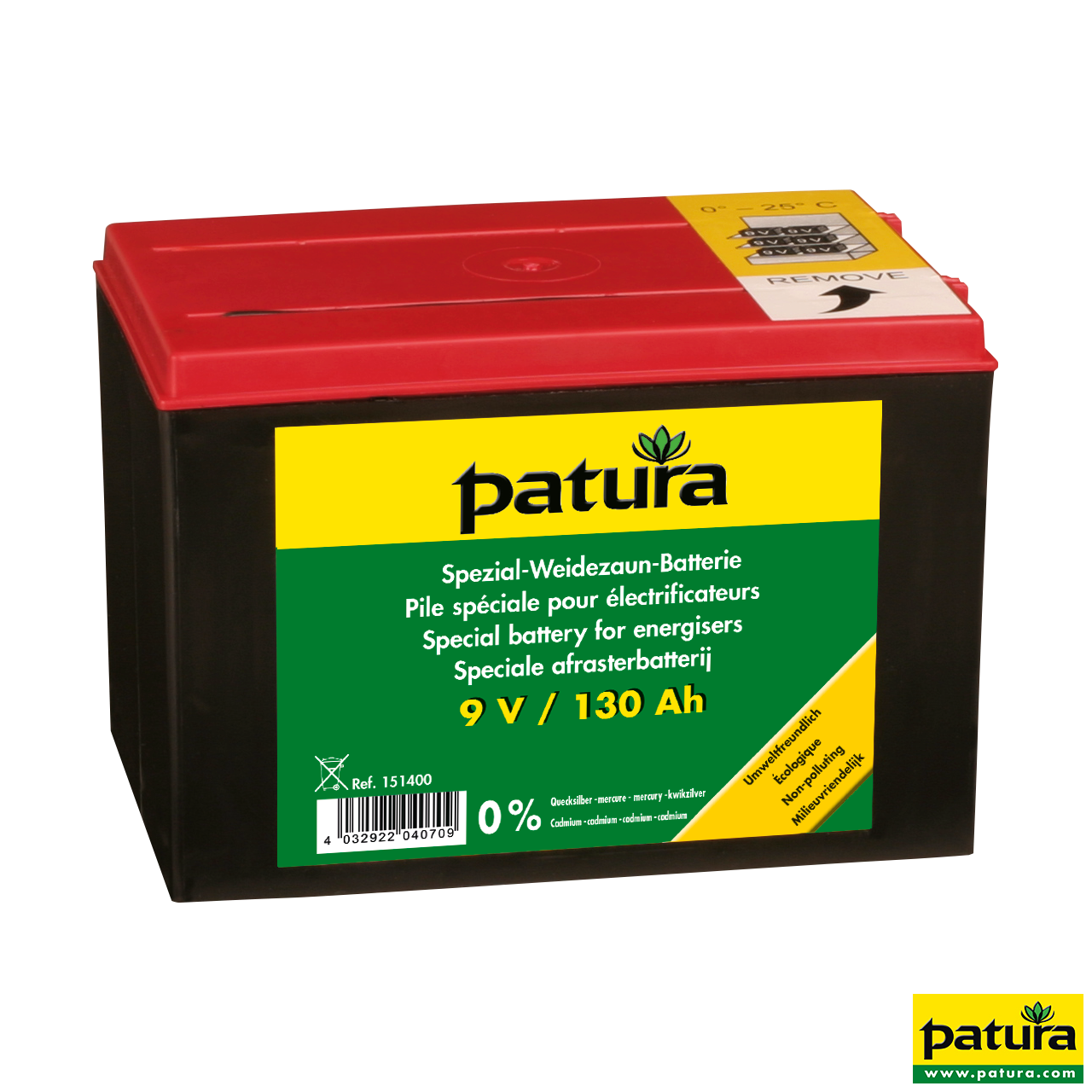 Spezial-Weidezaun-Batterie 9 V / 130 Ah