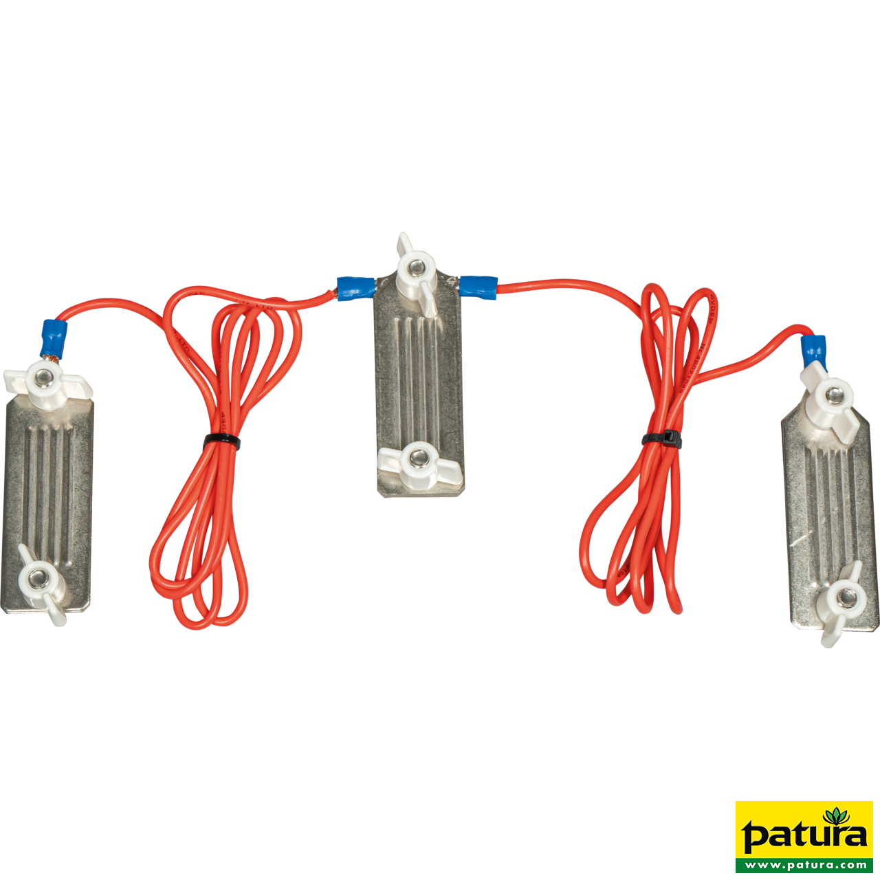 Zaunverbindungskabel B-Band, mit 3 Paar Edelstahl-Klemmplatten (1 Stück/Pack)