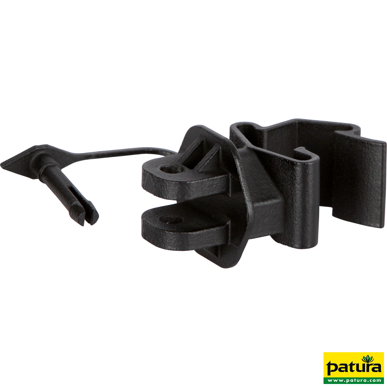 Standard-Isolator mit Stift, schwarz, für T-Pfosten (Karton mit 500 Stück)