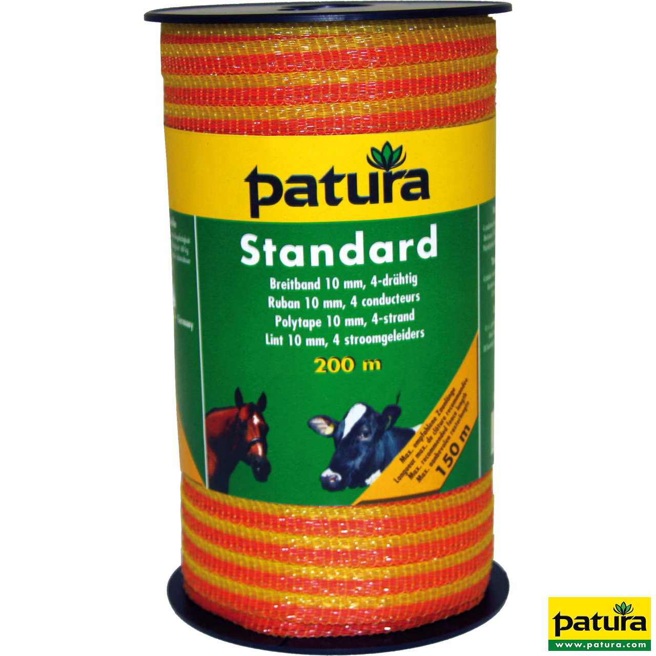 Standard Breitband 10mm, 200 m Rolle 4 Niro 0,16mm, gelb-orange
