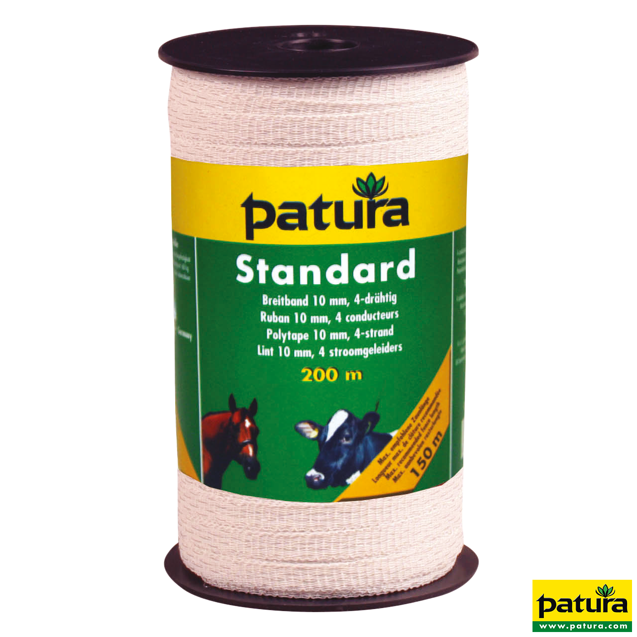 Standard Breitband 10mm, 200 m Rolle 4 Niro 0,16mm, weiss