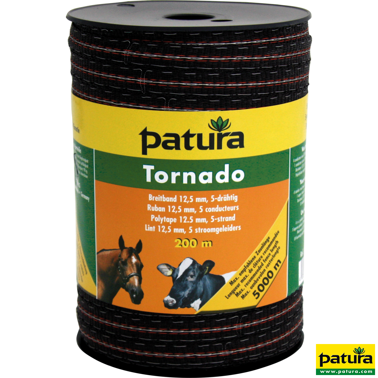 Tornado Breitband 12,5 mm, 200 m Rolle 4 Niro 0,20mm, 1 Cu 0,30mm, braun-orange