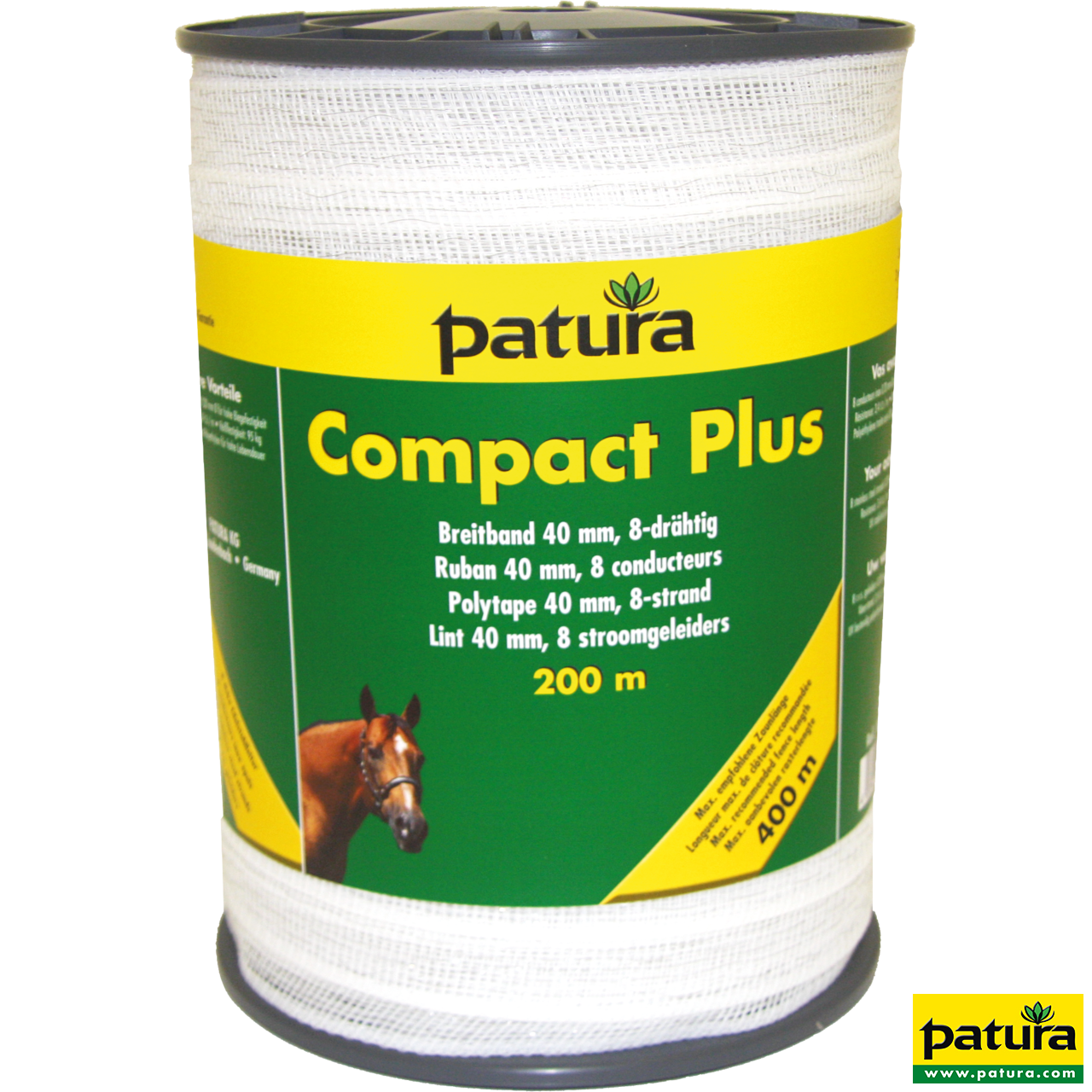 Compact Plus Breitband 40mm, 200 m Rolle 8 Niro 0,20 mm, weiss