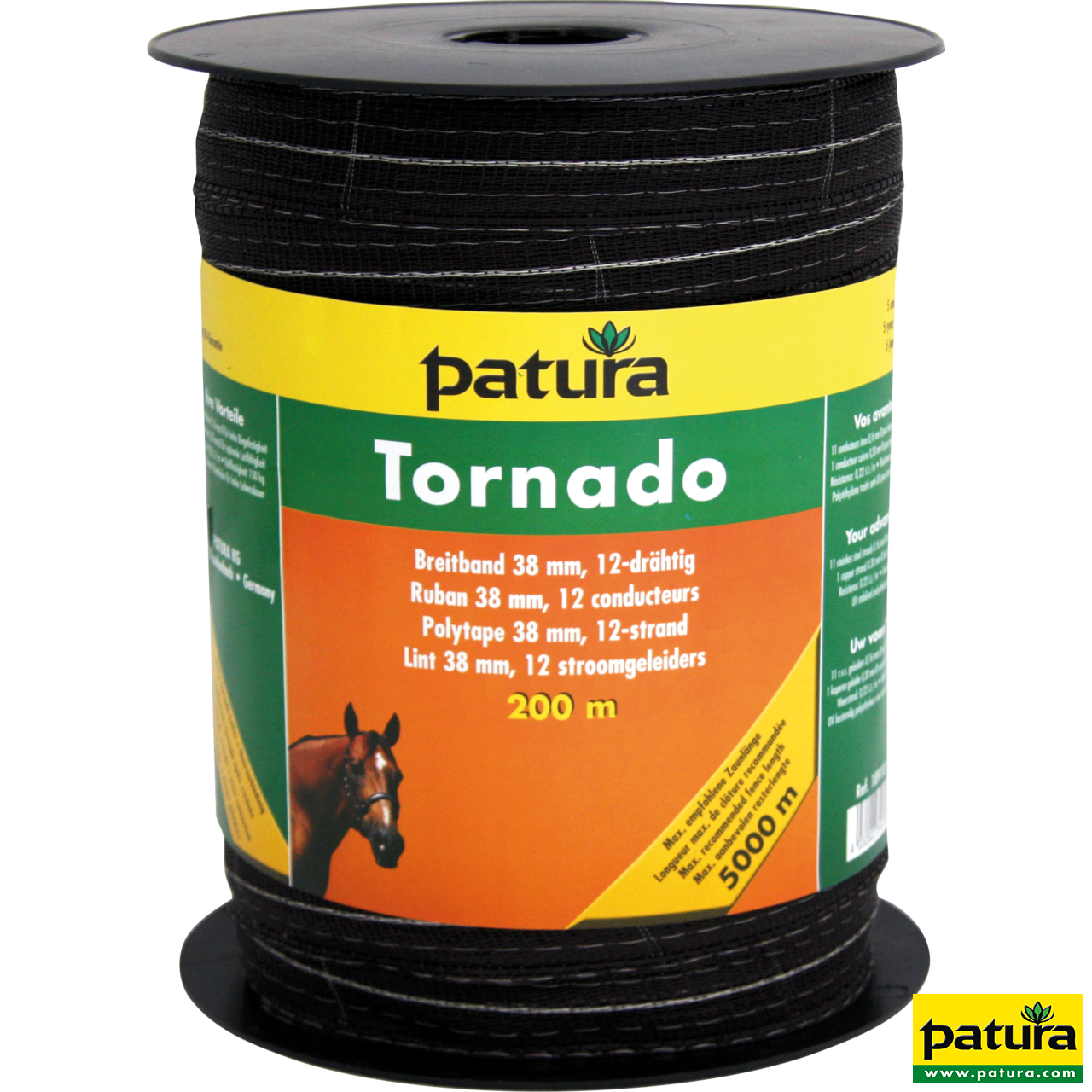 Tornado Breitband 38 mm, 200 m Rolle 11 Niro 0,16mm, 1 Cu 0,30mm, braun