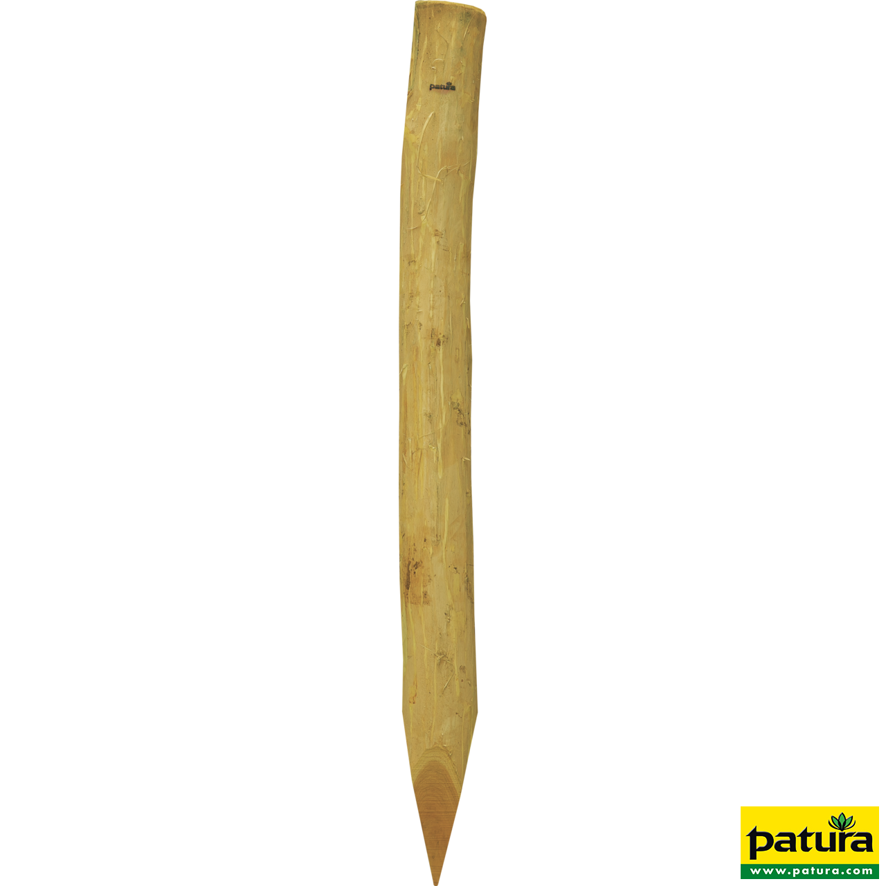 Robinienpfahl, halbiert, 1800 mm, d=13-15 cm, gefast, 3-fach gespitzt,
