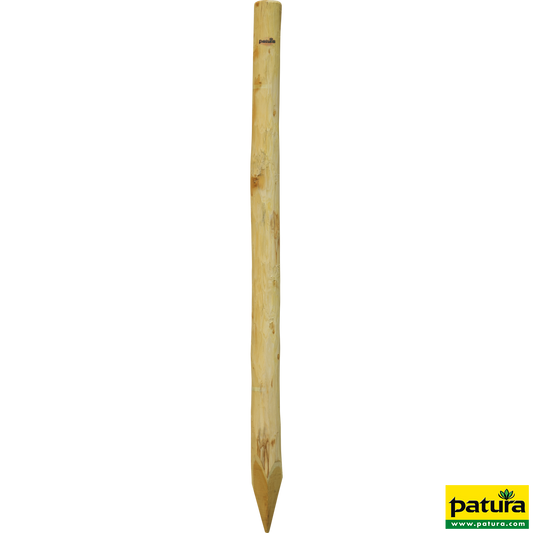 Robinienpfahl, rund, 2000 mm, d=10-12 cm gefast, 4-fach gespitzt, entrindet