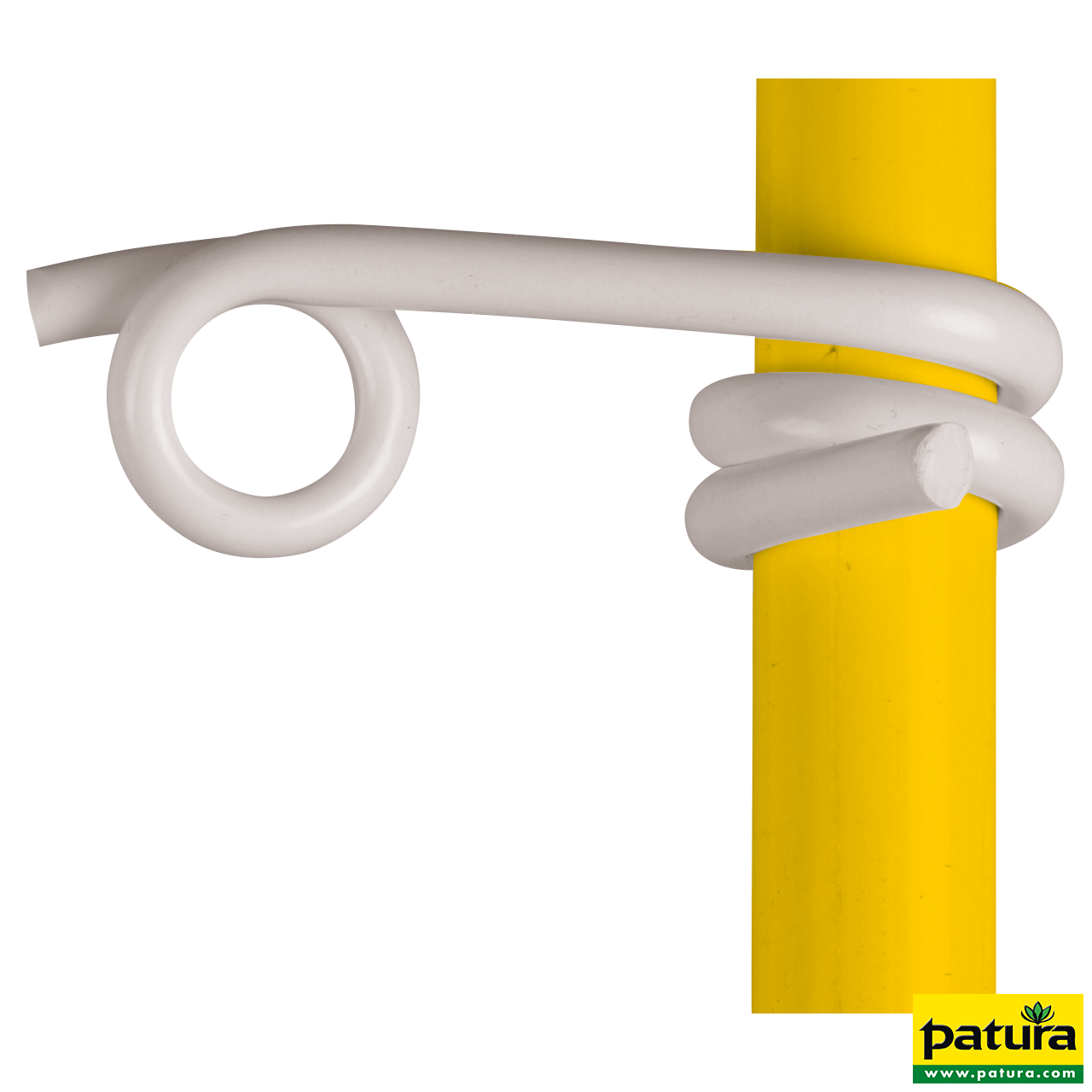 Kunststofföse weiß, für Litze/Seil für Pfähle d=12mm, (25 Stück / Pack)