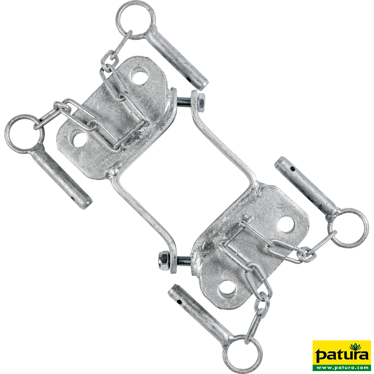 Schelle Quadrat 90 mm, 4 Halter, parallel, vz