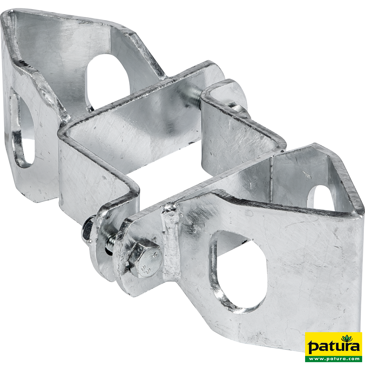 Schelle Quadrat 90 mm, mit 2 Riegelhalter RS, parallel