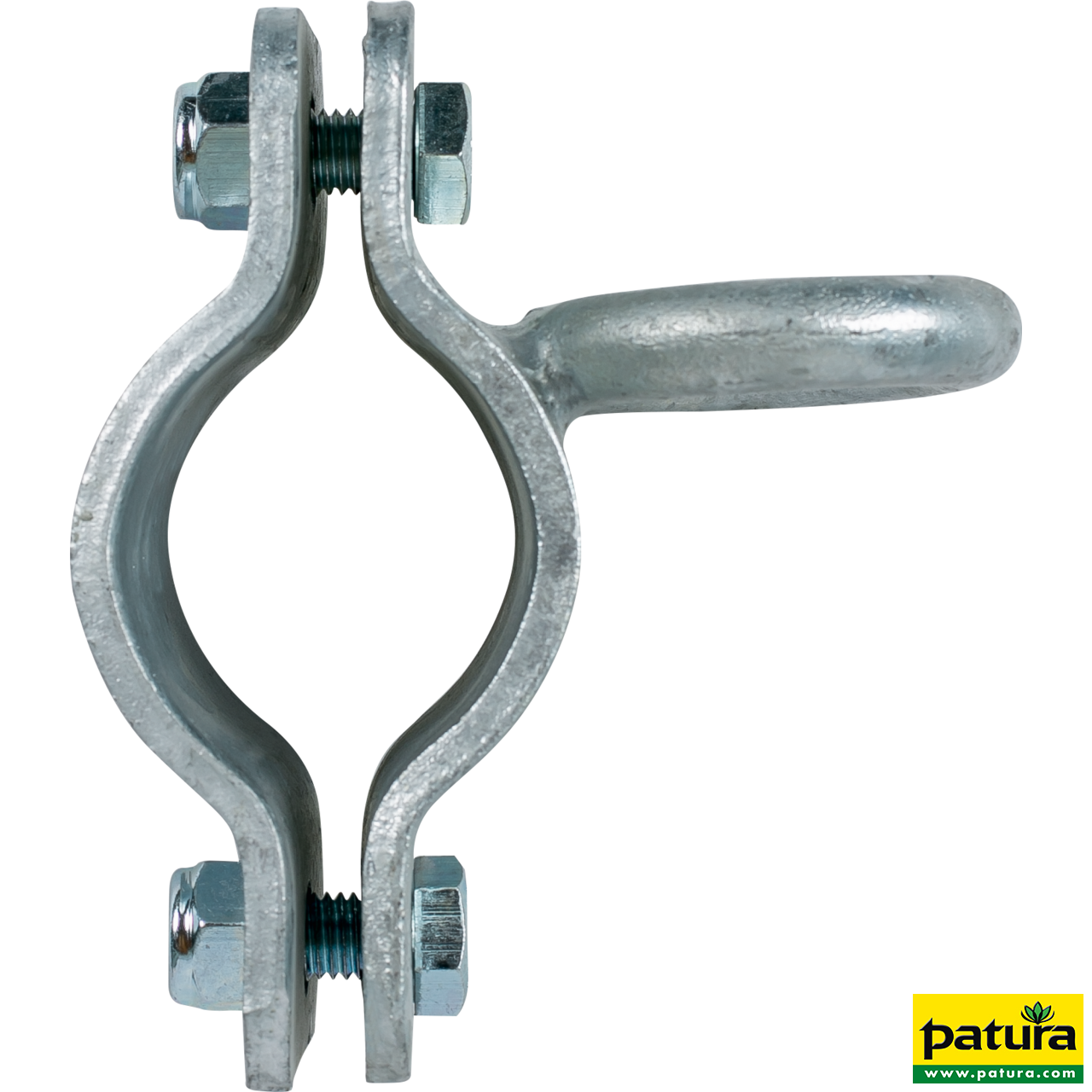Schelle d=60 mm, 1 Riegelhalter leicht, vz, (für leichte Tore)