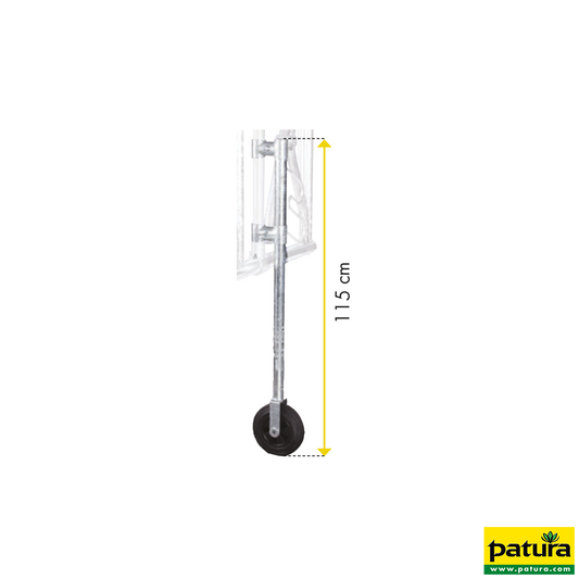 Stützrad für Fressgitter inkl. Doppelschelle parallel 42x42mm