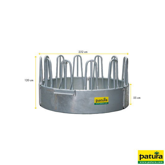 Profi-Rundraufe, 3-teilig, d= 2,10 m, 12 Fressplätze, vz