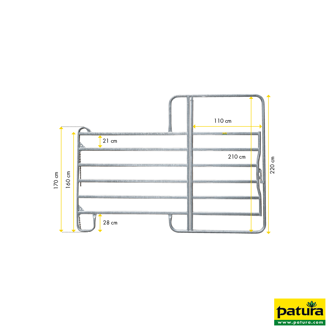 Panel Compact mit Tor 3,60 m Breite 3,60 m, Höhe 2,20 m, vz