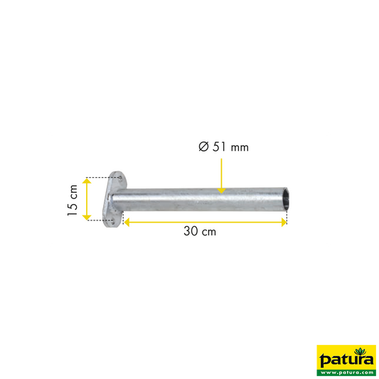 Einschub Compact einfach Wandhalter für Rohr d= 60 mm