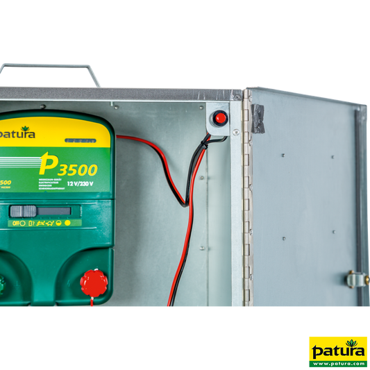 Sicherheitsbox für PATURA Geräte mit Verkabelung und Erdstab