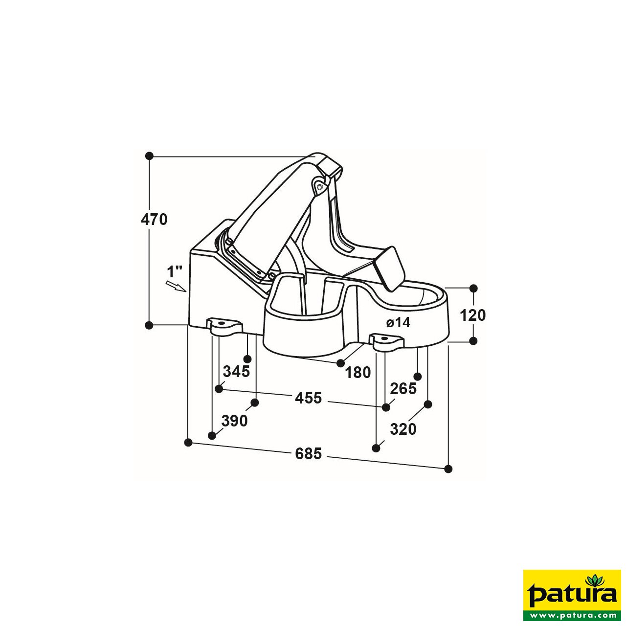 Membran-Weidepumpe, Mod. 548 Muttertiere inkl. Schlauchanschluss-Stutzen 1"