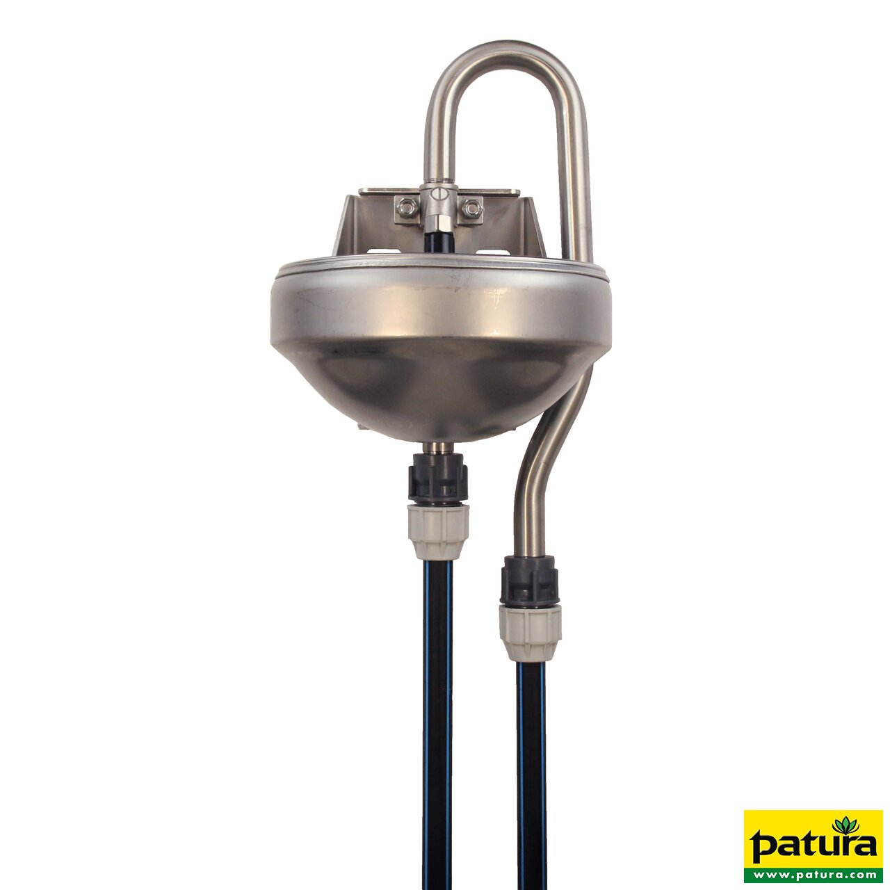 Edelstahl-Rohrventilbecken Mod. 1220 komplett aus Edelstahl, 3/4" Ventil