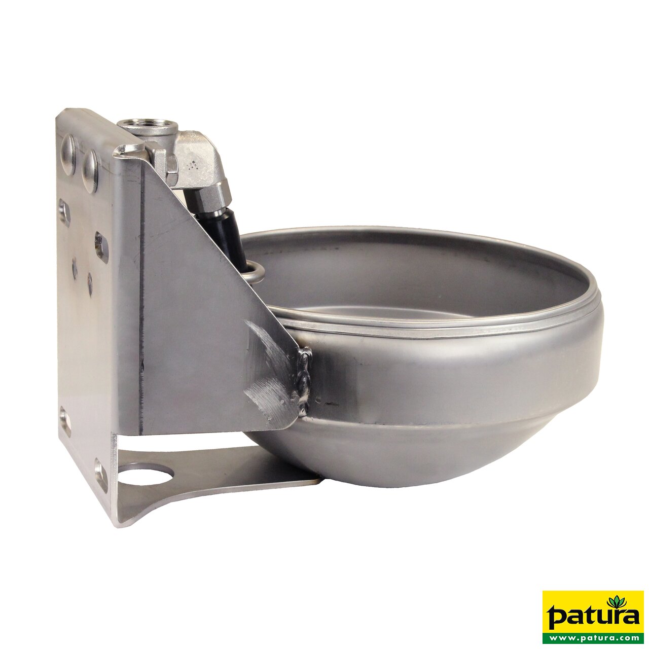 Edelstahl-Rohrventilbecken Mod. 1220 komplett aus Edelstahl, 3/4" Ventil