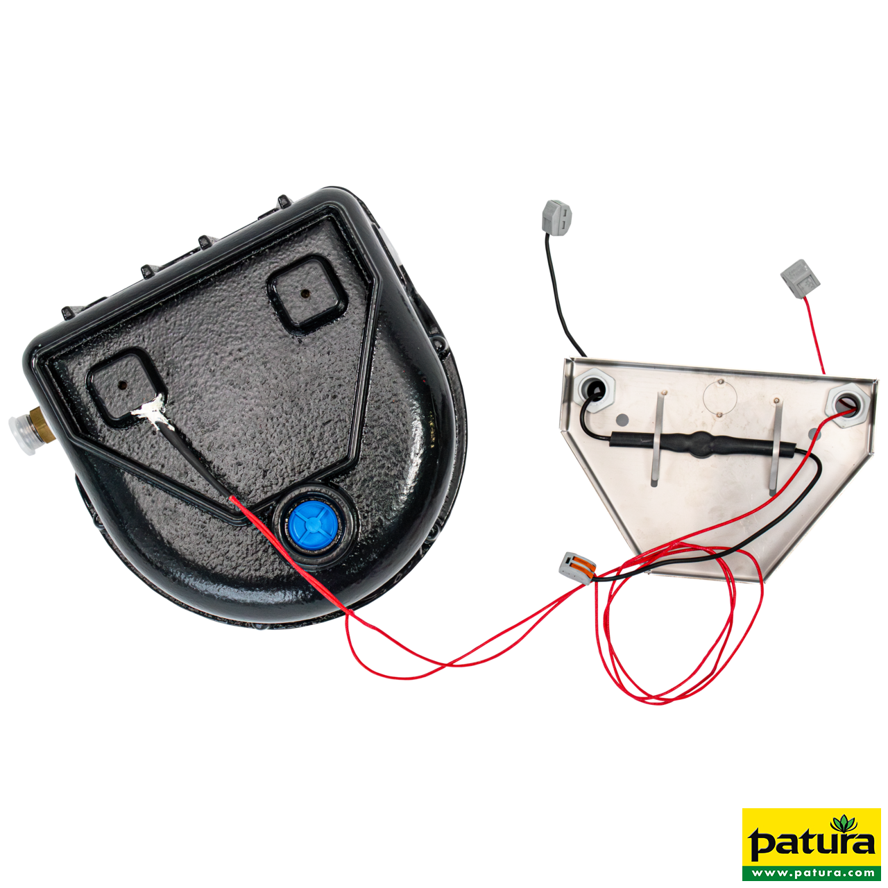 Schwimmerventil-Becken Mod. 127K-H mit Heizelement 24 V / 40 W und inte-
