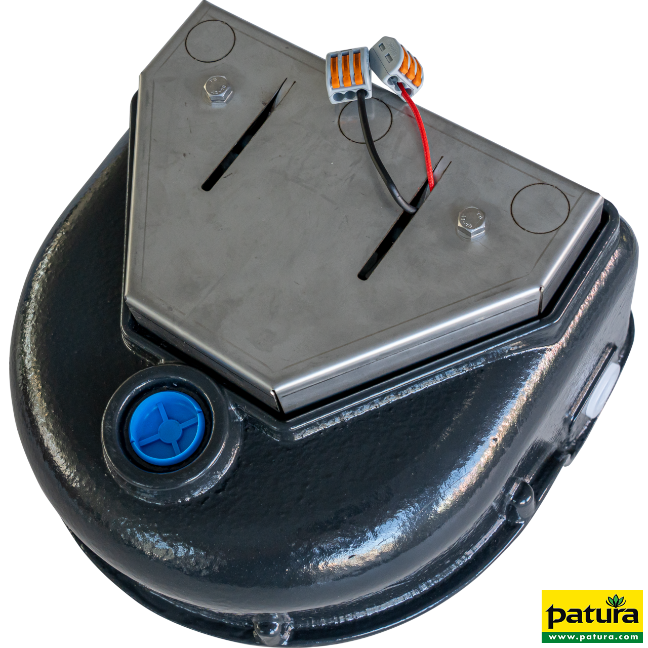 Schwimmerventil-Becken Mod. 127K-H mit Heizelement 24 V / 40 W und inte-