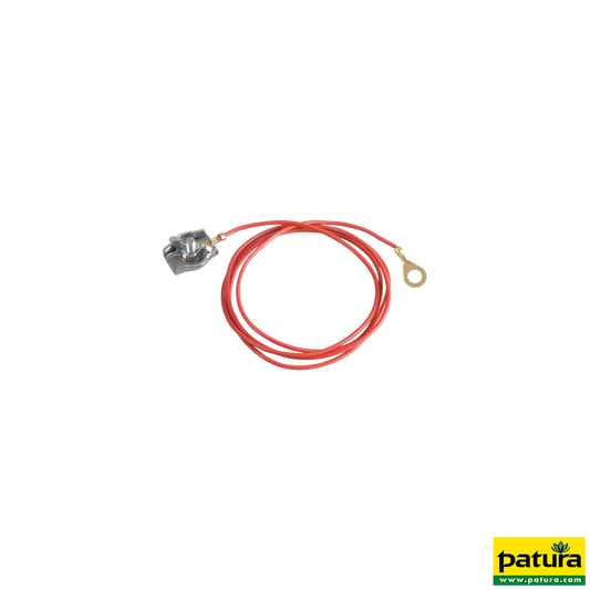 Zaunanschlußkabel Seil, mit Edelstahlseilklemme 8 mm Ringöse
