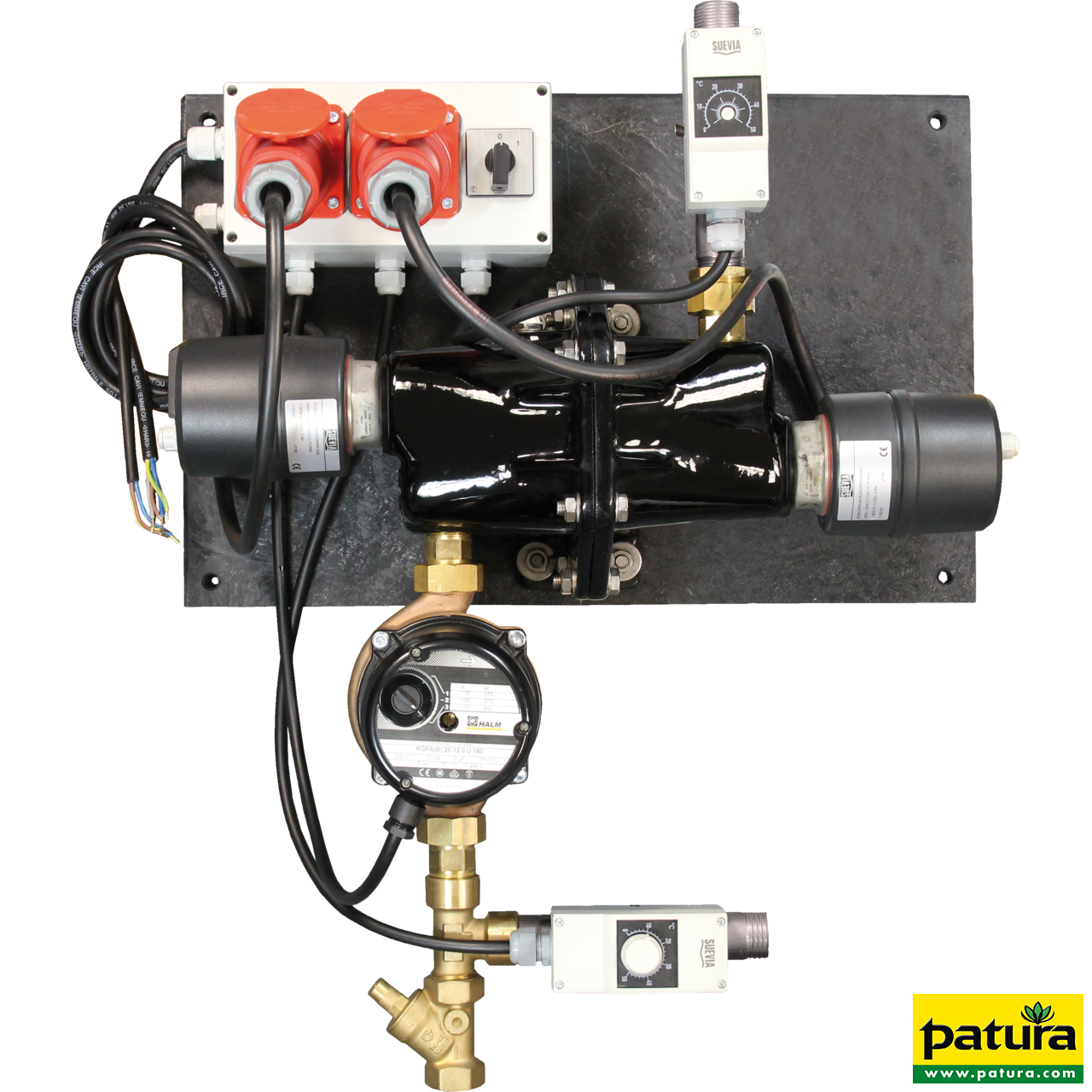 Umlaufheizsystem Mod. 312, 6000W/400V, mit Thermostat und Umlaufpumpe