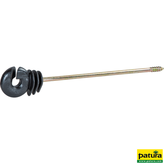 Ringisolator mit langem Schaft, gerade Schaftlänge 18 cm Holzgewinde