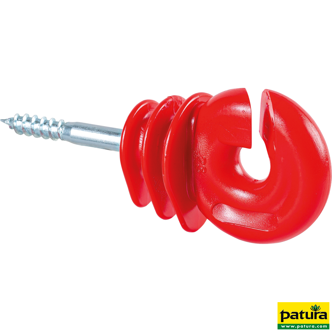 Qualitäts-Ringisolator, mit Holzgewinde, rot, 6 mm Schaft (25 Stück/Pack)