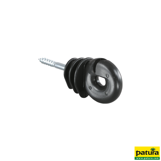 Qualitäts-Ringisolator, mit Holzgewinde, 6 mm Schaft (Eimer mit 100 Stück, inkl.