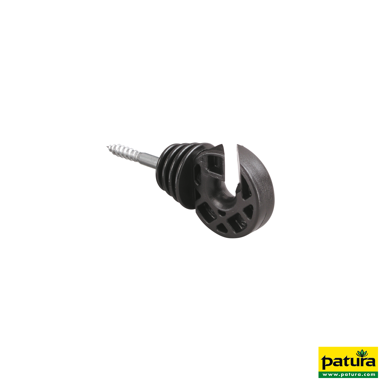 Profi-Ringisolator mit Holzgewinde, mit breitem Schlitz f.Seil (25 Stück / Pack)