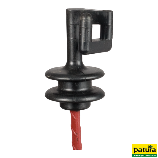 Ersatz-Kopfisolator mit Kunststofföse für runde Pfähle d= 7 mm