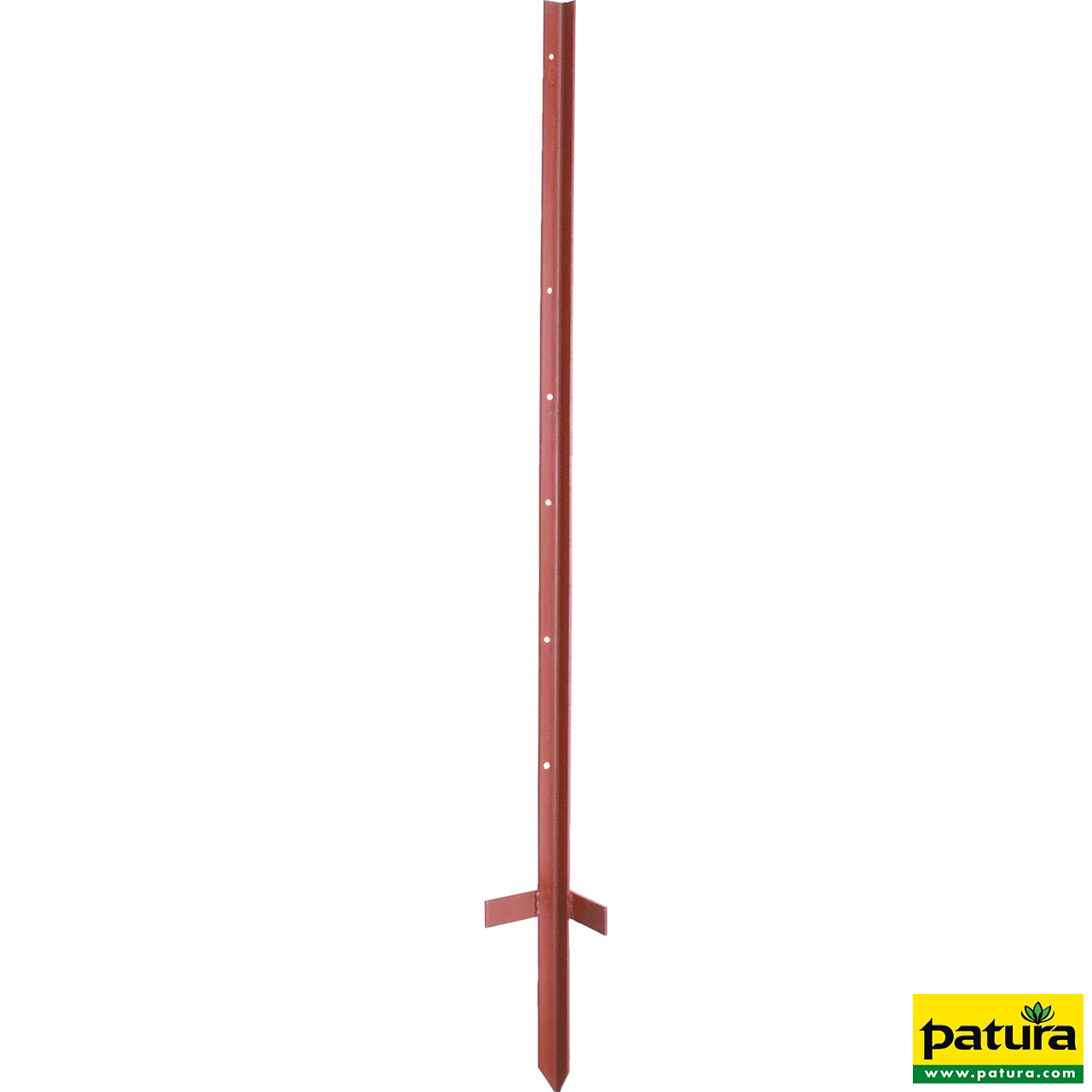 Winkelstahlpfahl, 3 mm, lackiert, 1,20 m mit Trittstufe (10 Stück/Pack),