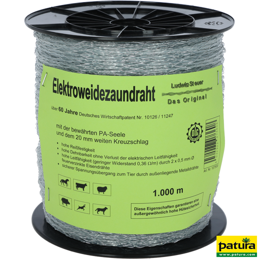 Spezial-Kunststoffdraht, transparent, Nylonseele, 2 verz. Drähte, 1000 m Rolle