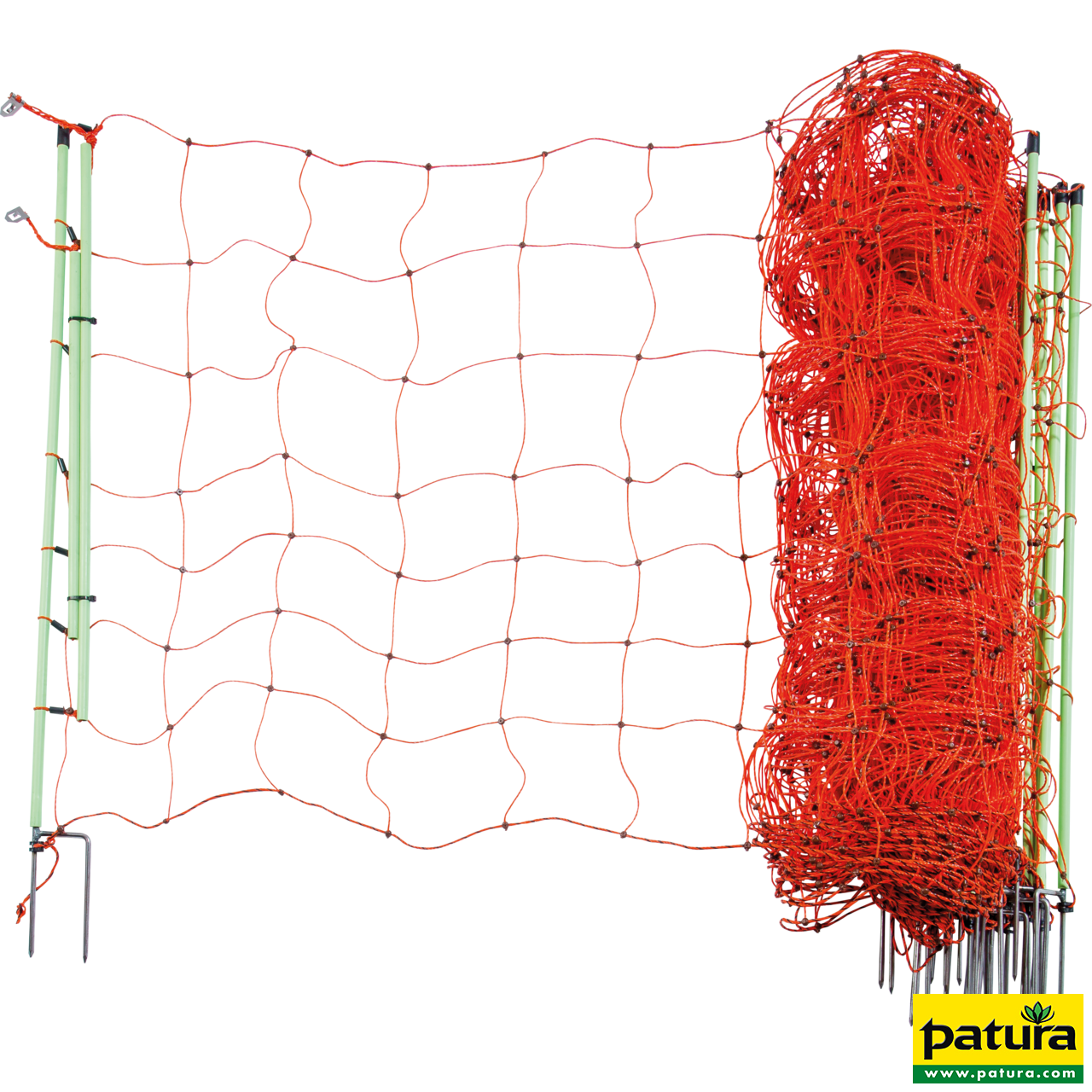 Elektrozaunnetz "plus/minus" 90 cm hoch, mit Doppelspitze, 50 m