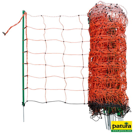 Tornado Elektrozaunnetz orange, h=90 cm Einzelspitze, 50 m