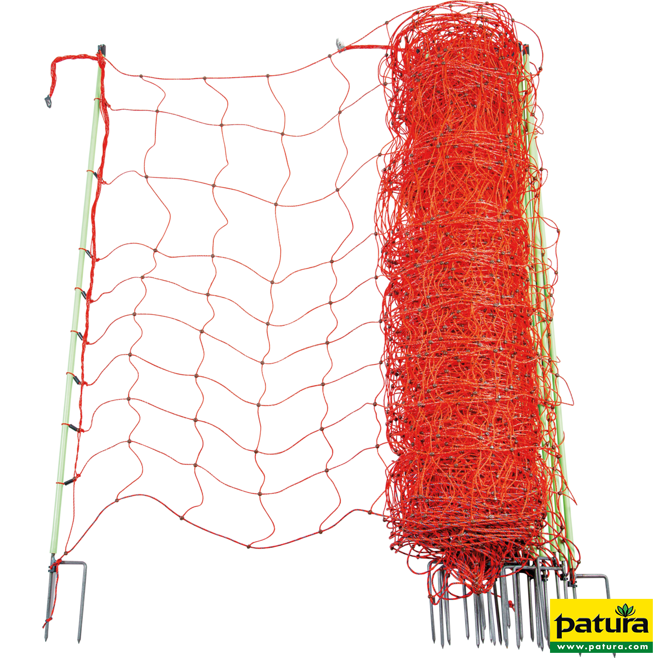 Elektrozaunnetz 120 cm hoch, mit Doppelspitze, 50 m
