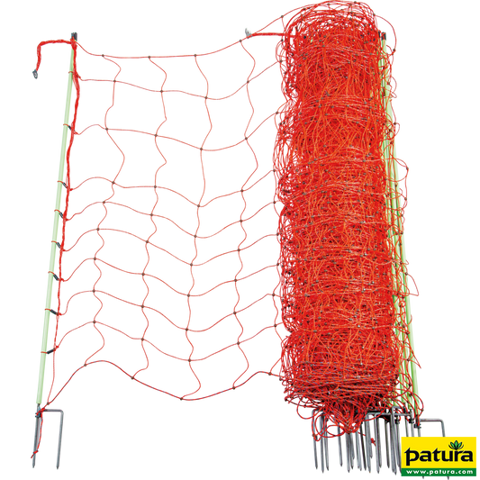 Elektrozaunnetz 120 cm hoch, mit Doppelspitze, 50 m