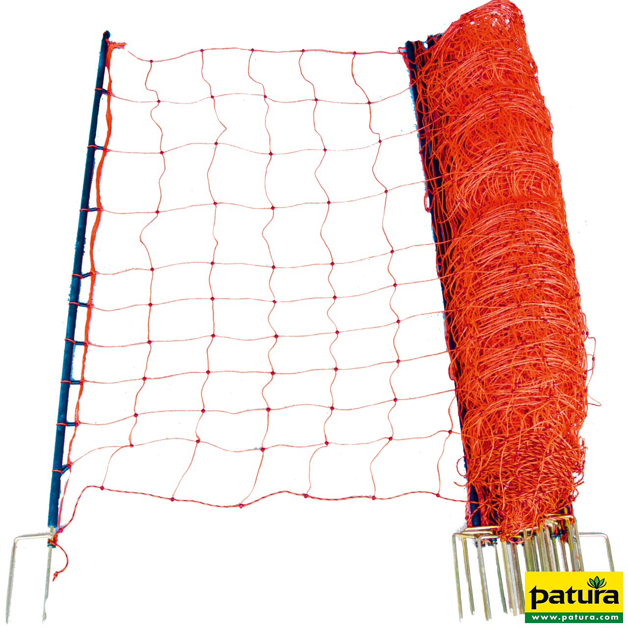 Elektrozaunnetz 145 cm hoch, mit Doppelspitze, 50 m