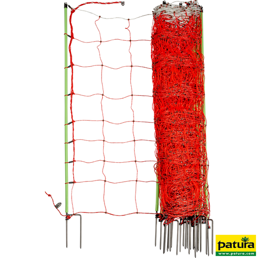 Tornado XL-Elektrozaunnetz mit Erdleiter 106 cm hoch, mit Doppelspitze, 50 m