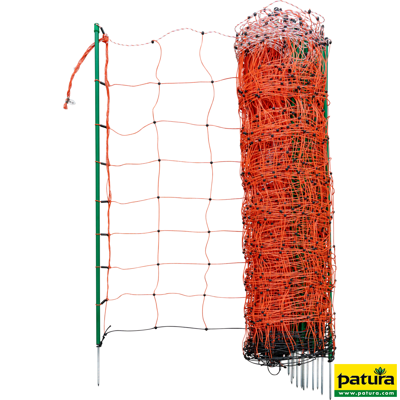 Tornado Elektrozaunnetz orange, h=108 cm Einzelspitze, 50 m