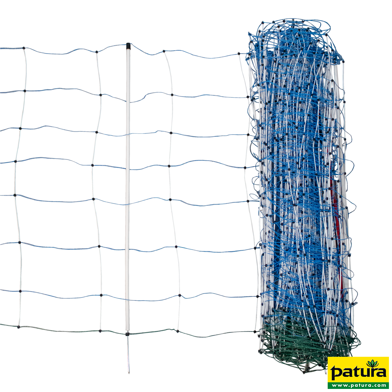 Tornado Elektrozaunnetz Kombi, blau, h= 108 cm, 50 m, Einzelspitze,