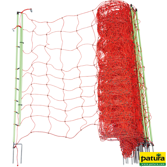 Elektrozaunnetz "plus/minus" 120 cm hoch mit Doppelspitze, 50 m