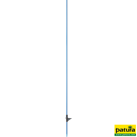 Glasfiberpfahl 1,60 m, mit Trittstufe blau, d=10mm (10 Stück / Pack)