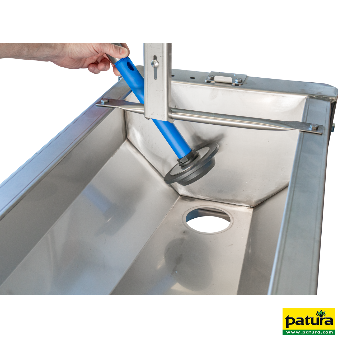 Schnellablauf-Trog 1,90 m (130 l) Modell 6219 für Wandmontage, Edelstahl