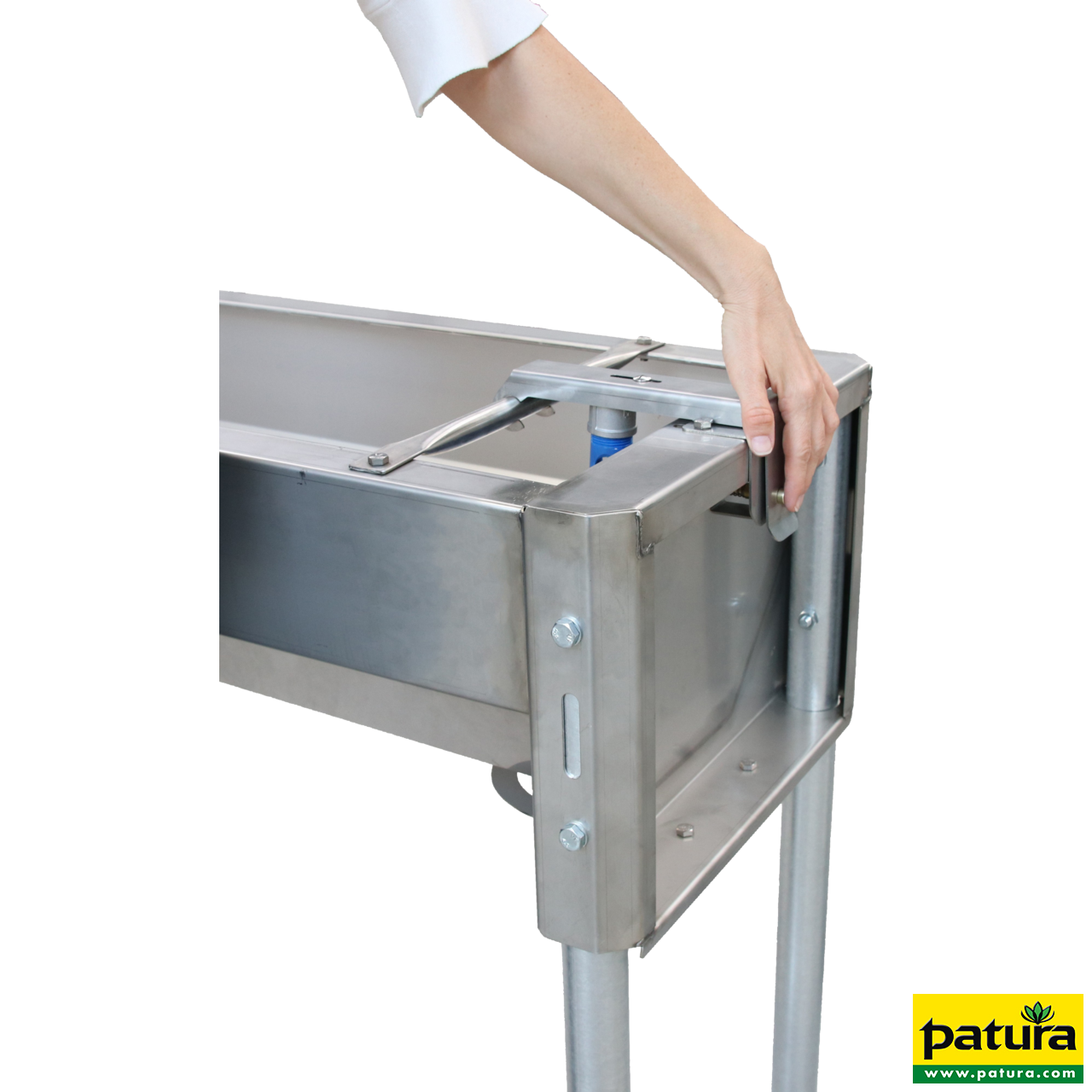 Schnellablauf-Trog 4,20 m (325 l) Modell 6742 für Wandmontage, Edelstahl