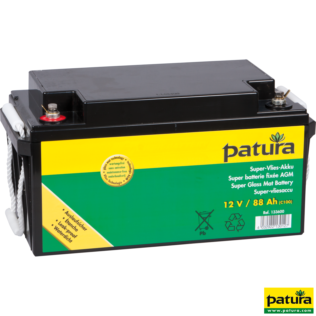 Super-Vlies-Akku 12 V / 88 Ah C100 wartungsfreie Vliesbatterie